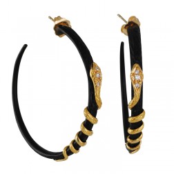 Arman Jewelry Serpent Hoop Earrings sold at The Clay Pot.