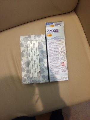 The Zoladex Box in comparison to a tissue box.